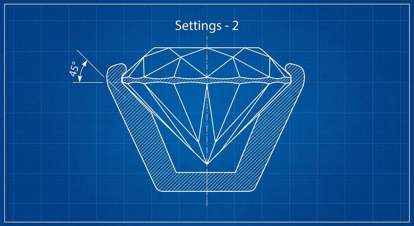 Техническая схема крапановой посадки с углами и размерами