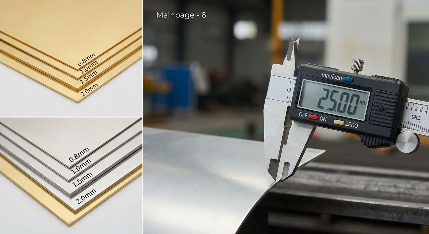 Образцы металлов различной толщины и их применение в конструкциях